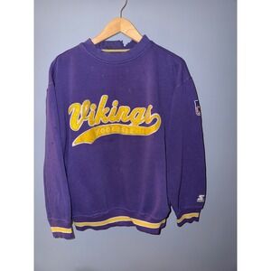 Vintage Minnesota Vikings NFL Football Crewneck Sweatshirt Starter Purple